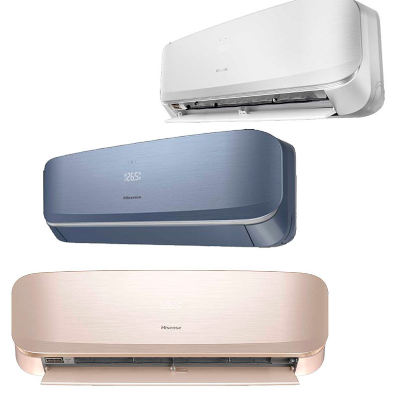 Hisense Fresh Air QJ35XJ3AG/EW – Кондиционер 12000 BTU, Inverter, A+++/A+++ с подмесом свежего воздуха GOLD/WHITE/BLUE (до 35 м²) 