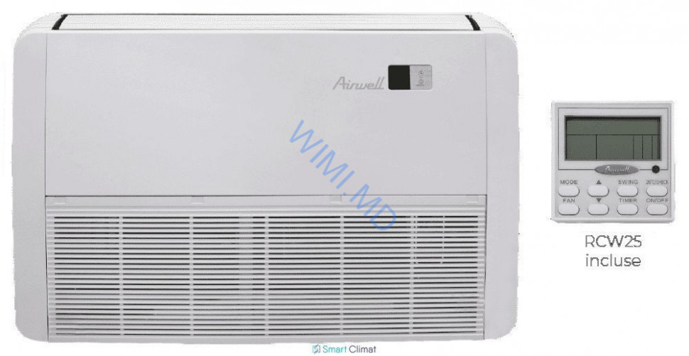 Низкотемпературный напольный/потолочный кондиционер Airwell FDLK-050N-09M25/YDAK-050R-09M25 18000BTU для низких температур 
