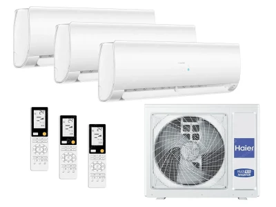 Haier Flexis Multi-Split 3U70S2SR3FA + 3x AS25S2SF1FA-WH White Mat – Мульти-сплит система на 3 комнаты, A++, до 75 м²